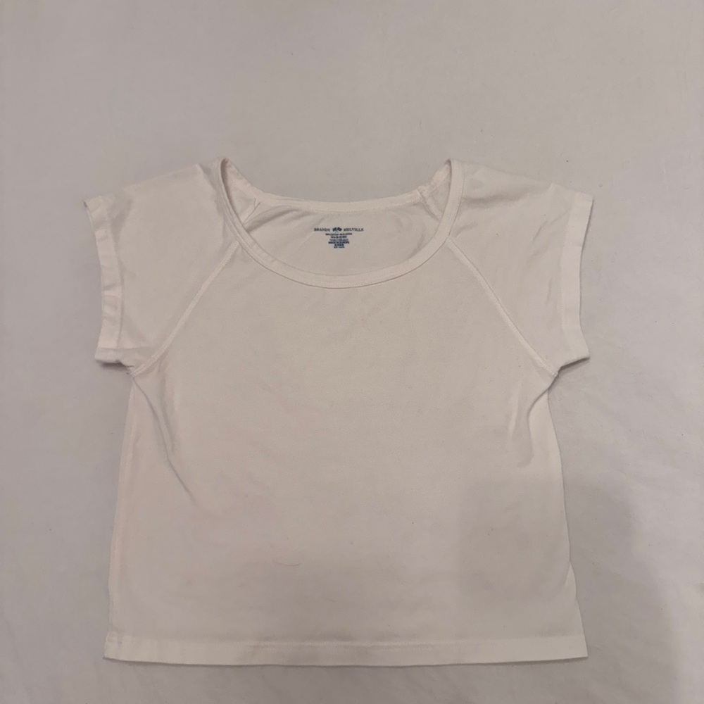 Brandy Melville Cream Short Sleeve Tee